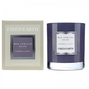 Wax Lyrical Fired Earth Chamomile Violet Scented Wax Fill Glass Jar Candle WKLL1011